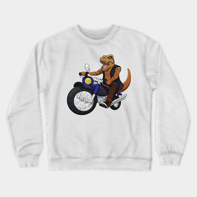 Raptor on Motor Bike Crewneck Sweatshirt by BoombasticArt